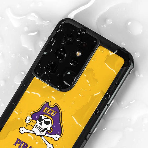 East Carolina University ECU Pirates Logo Yellow Galaxy S24 Ultra Waterproof Case