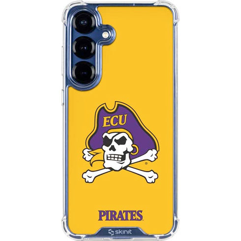 East Carolina University ECU Pirates Logo Yellow Galaxy S25 Plus Clear Case