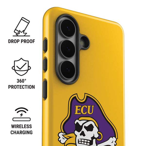 East Carolina University ECU Pirates Logo Yellow Galaxy S26 Impact Case