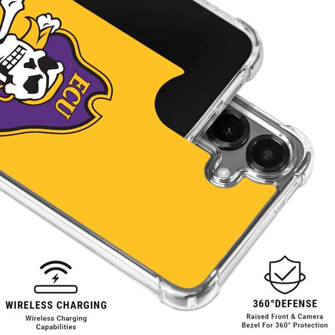 East Carolina University ECU Pirates Logo Yellow Galaxy S26 Plus Clear Case