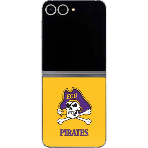East Carolina University ECU Pirates Logo Yellow Galaxy Z Flip6 Skin