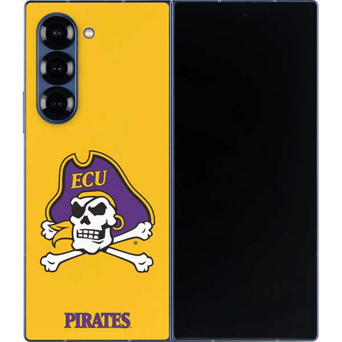 East Carolina University ECU Pirates Logo Yellow Galaxy Z Fold6 Skin