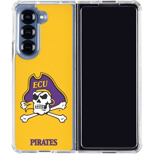 East Carolina University ECU Pirates Logo Yellow Galaxy Z Fold7 Clear Case