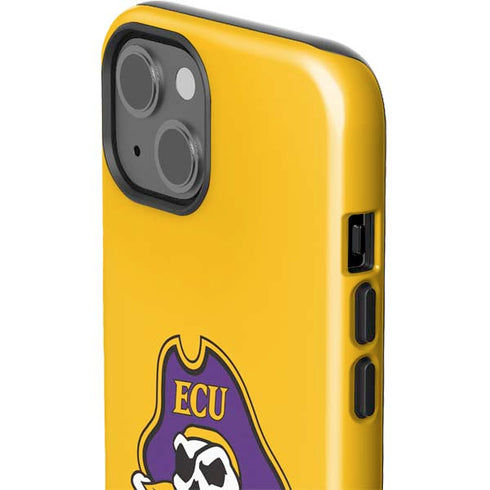 East Carolina University ECU Pirates Logo Yellow iPhone 15 Impact Case