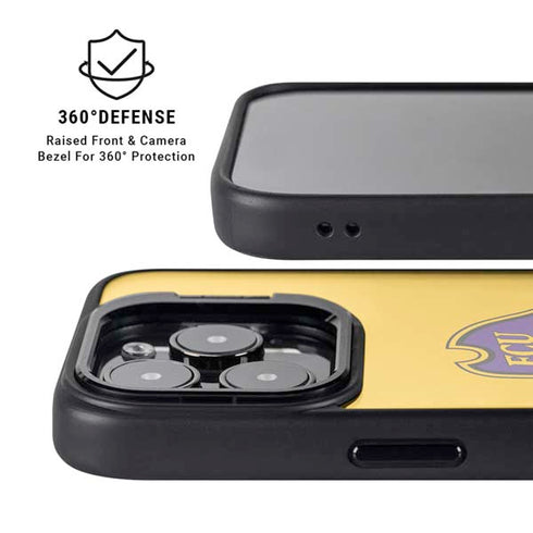 East Carolina University ECU Pirates Logo Yellow iPhone 15 Pro Max Kickstand Case