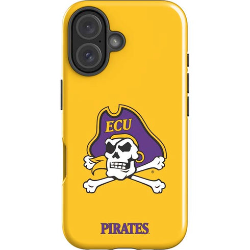 East Carolina University ECU Pirates Logo Yellow iPhone 16 Impact Case