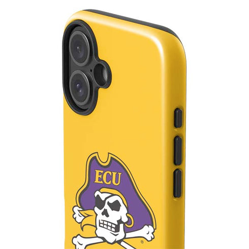 East Carolina University ECU Pirates Logo Yellow iPhone 16 Impact Case