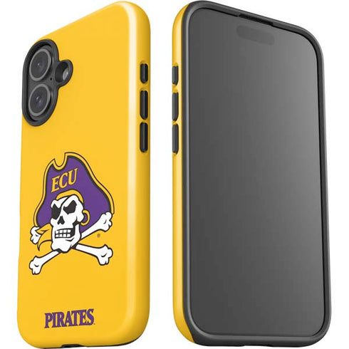 East Carolina University ECU Pirates Logo Yellow iPhone 16 Impact Case