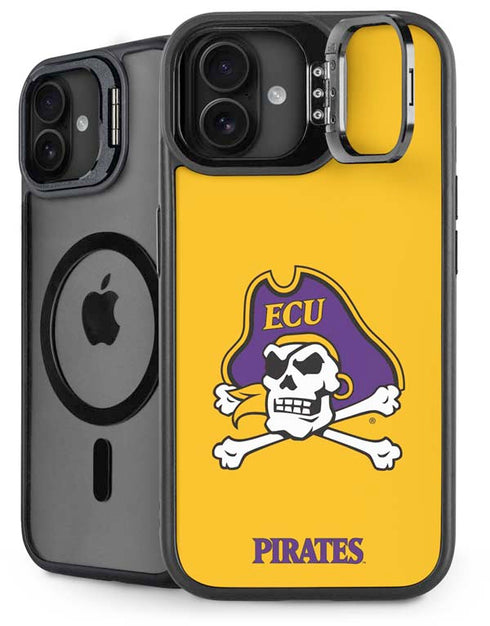 East Carolina University ECU Pirates Logo Yellow iPhone 16 Kickstand Case