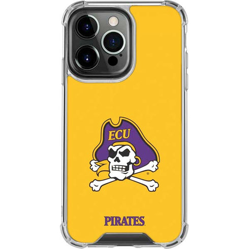 East Carolina University ECU Pirates Logo Yellow iPhone 16 Pro Clear Case