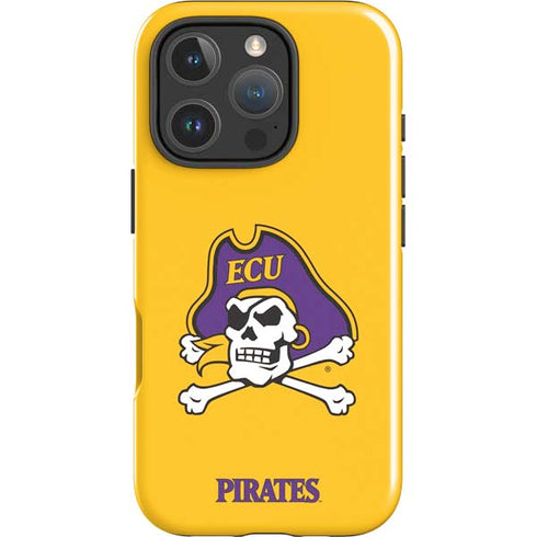 East Carolina University ECU Pirates Logo Yellow iPhone 16 Pro Impact Case