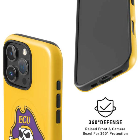 East Carolina University ECU Pirates Logo Yellow iPhone 16 Pro Max Magsafe Impact Case