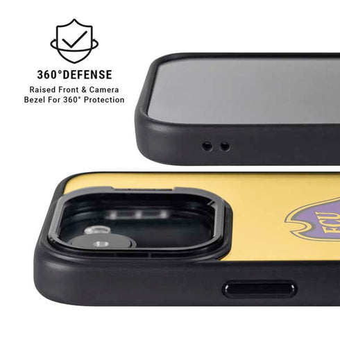 East Carolina University ECU Pirates Logo Yellow iPhone 16e Kickstand Case