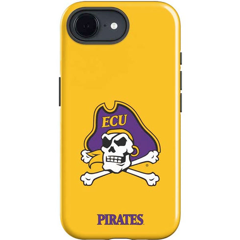 East Carolina University ECU Pirates Logo Yellow iPhone 16e Impact Case