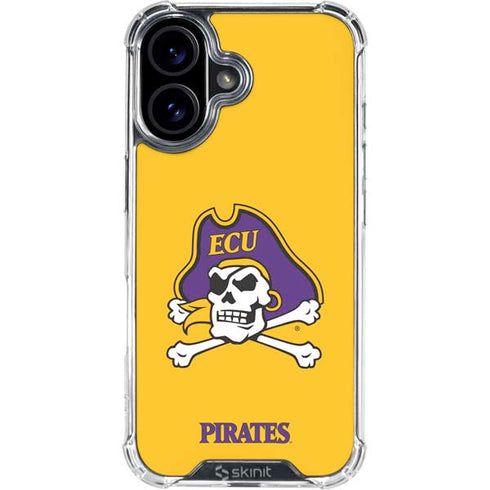 East Carolina University ECU Pirates Logo Yellow iPhone 17 Clear Case