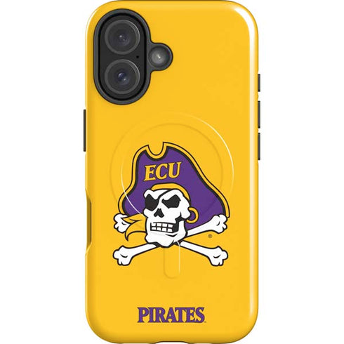 East Carolina University ECU Pirates Logo Yellow iPhone 17 Magsafe Impact Case