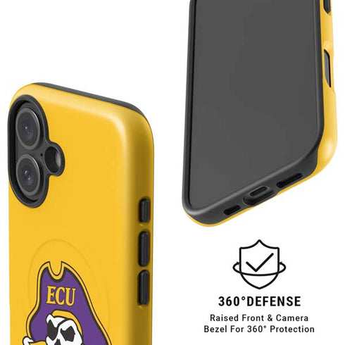 East Carolina University ECU Pirates Logo Yellow iPhone 17 Magsafe Impact Case