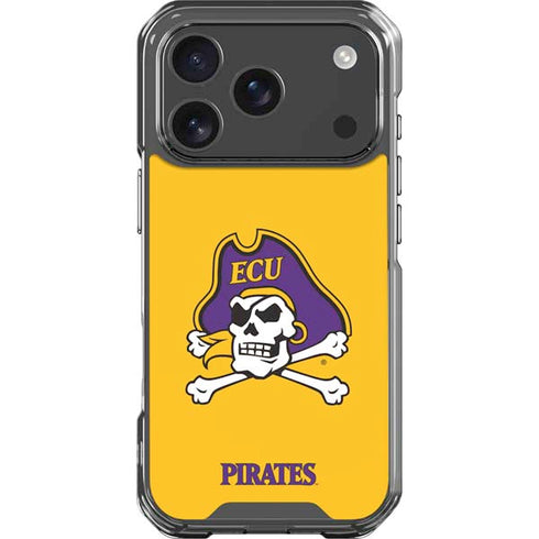 East Carolina University ECU Pirates Logo Yellow iPhone 17 Pro Clear Case