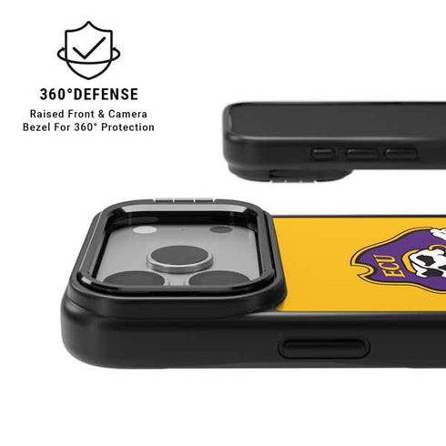 East Carolina University ECU Pirates Logo Yellow iPhone 17 Pro Kickstand Case