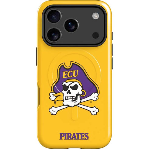 East Carolina University ECU Pirates Logo Yellow iPhone 17 Pro Magsafe Impact Case