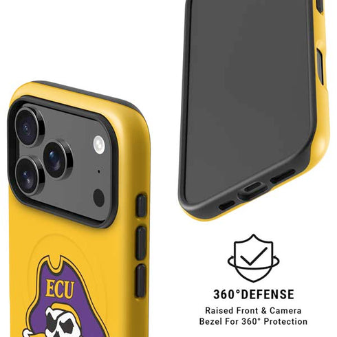 East Carolina University ECU Pirates Logo Yellow iPhone 17 Pro Magsafe Impact Case