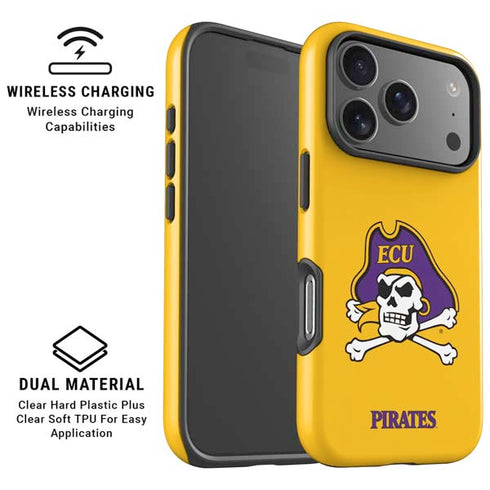 East Carolina University ECU Pirates Logo Yellow iPhone 17 Pro Max Magsafe Impact Case