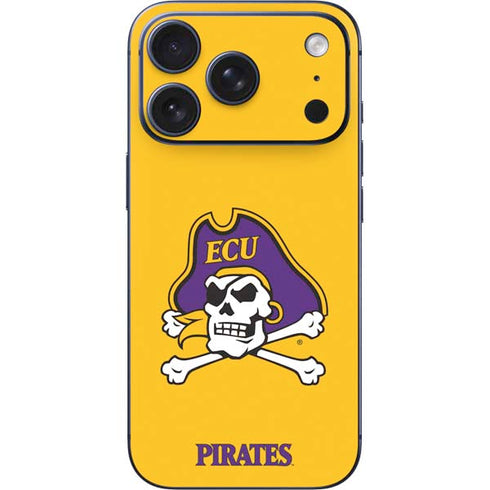 East Carolina University ECU Pirates Logo Yellow iPhone 17 Pro Skin