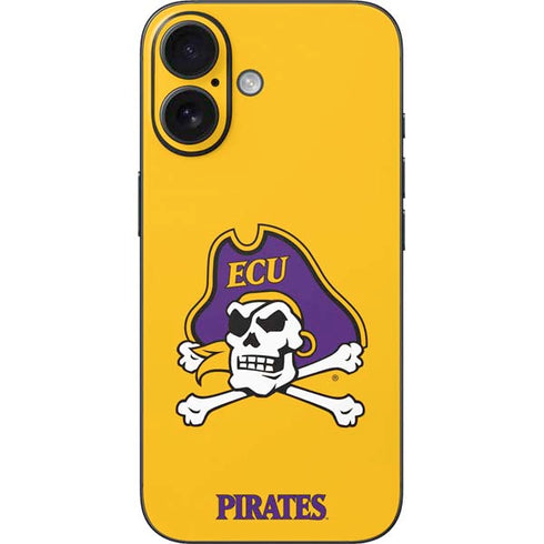 East Carolina University ECU Pirates Logo Yellow iPhone 17 Skin
