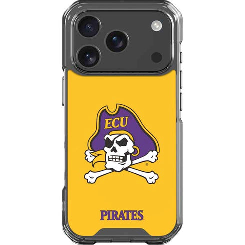 East Carolina University ECU Pirates Logo Yellow iPhone 18 Pro Clear Case