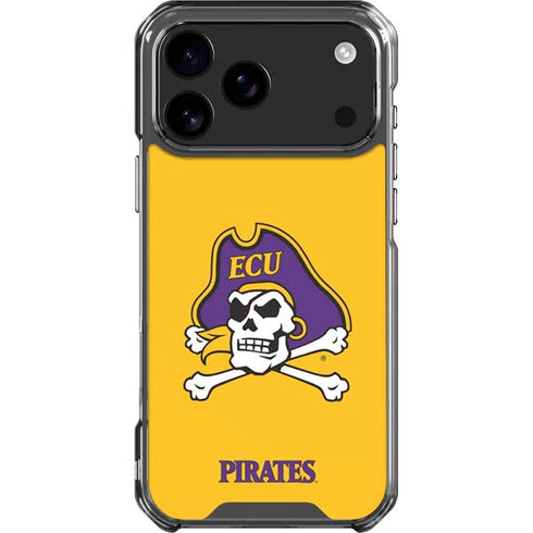 East Carolina University ECU Pirates Logo Yellow iPhone 18 Pro Max Clear Case