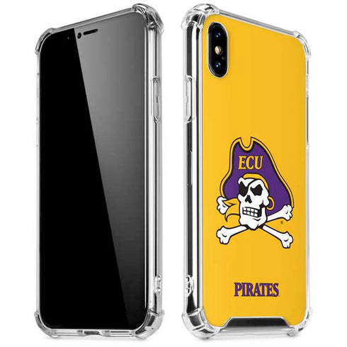East Carolina University ECU Pirates Logo Yellow iPhone X/XS Clear Case