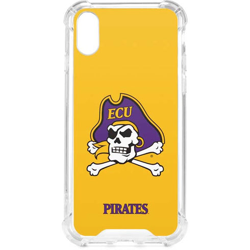 East Carolina University ECU Pirates Logo Yellow iPhone XS Clear Case