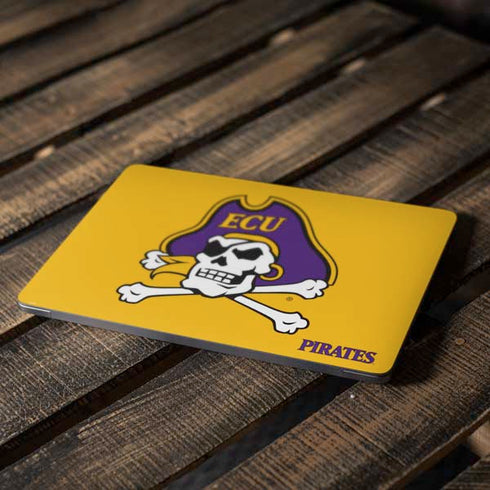 East Carolina University ECU Pirates Logo Yellow Apple MacBook Air Skin