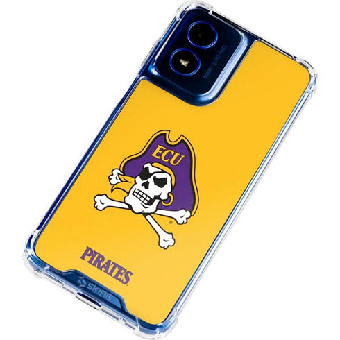 East Carolina University ECU Pirates Logo Yellow Moto G Play 4G (2024) Clear Case