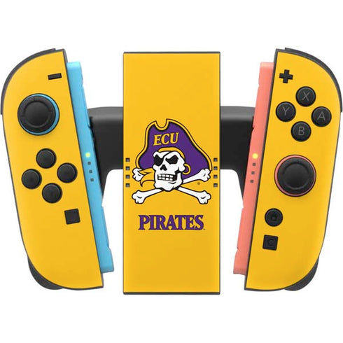 East Carolina University ECU Pirates Logo Yellow Nintendo Switch 2 (2025) Joy-Con Controller Skin