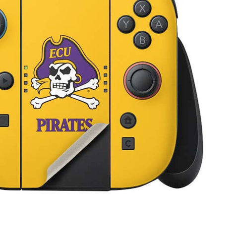 East Carolina University ECU Pirates Logo Yellow Nintendo Switch 2 (2025) Joy-Con Controller Skin