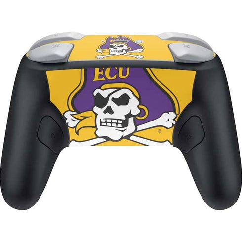East Carolina University ECU Pirates Logo Yellow Nintendo Switch 2 (2025) Pro Controller Skin