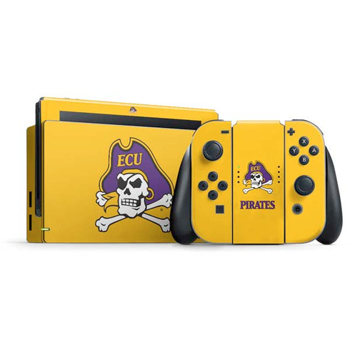 East Carolina University ECU Pirates Logo Yellow Nintendo Skins