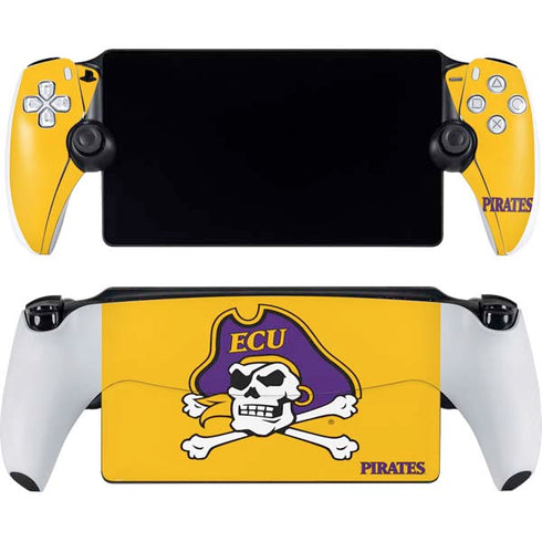 East Carolina University ECU Pirates Logo Yellow PlayStation Portal Remote Player Skin