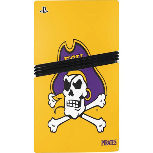 East Carolina University ECU Pirates Logo Yellow PS5 Pro Console Skin