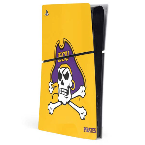 East Carolina University ECU Pirates Logo Yellow PlayStation PS5 Skins