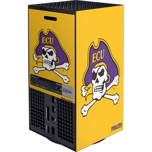 East Carolina University ECU Pirates Logo Yellow XBox Series X Digital Edition Bundle Skin