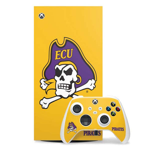 East Carolina University ECU Pirates Logo Yellow Xbox Series X Skins