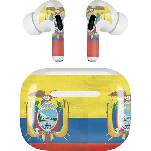 Ecuador Flag Distressed AirPods Skins