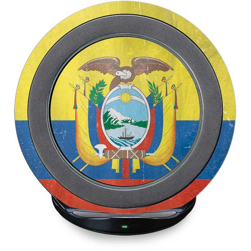 Ecuador Flag Distressed Fast Charge Wireless Charging Stand Skin