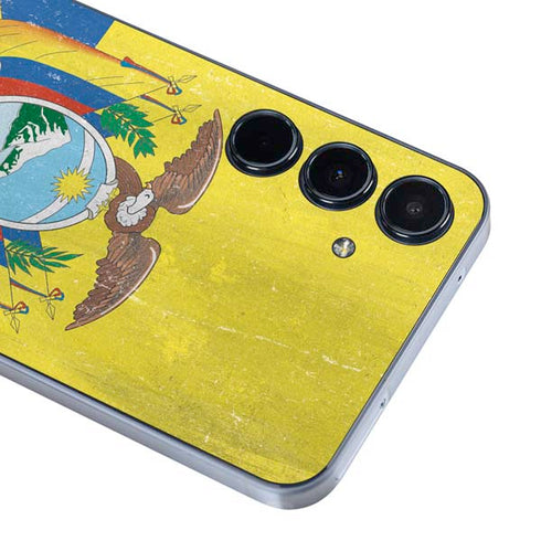 Ecuador Flag Distressed Galaxy A35 5G Skin