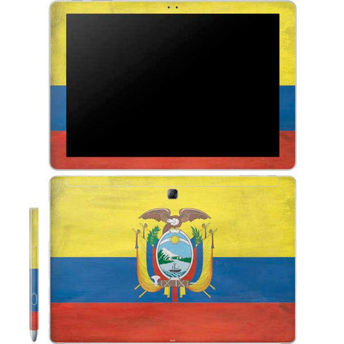 Ecuador Flag Distressed Galaxy Book 12in Skin