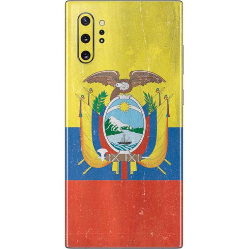 Ecuador Flag Distressed Galaxy Note 10 Plus Skin