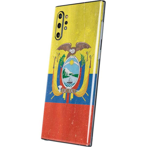 Ecuador Flag Distressed Galaxy Note 10 Plus Skin