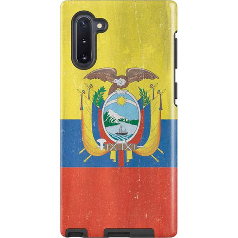 Ecuador Flag Distressed Galaxy Cases
